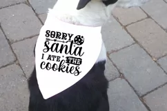 Sorry santa i ate the cookies SVG, Christmas Dog SVG Product Image 3