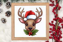 Christmas Reindeer Sublimation Clipart, Christmas SVG Product Image 3