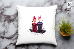 Gothic Dripping Candle Clipart Sublimation PNG Product Image 3