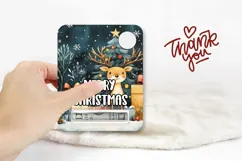 Watercolor Christmas Deer Money Card, Christmas Gift Card Product Image 3