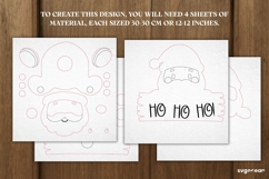 Santa Claus Door Sign Laser Cut | Door Hanger | SVG Product Image 3