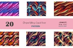 20 Seamless Abstract Striped Wavy Liquid Lines Digital paper Product Image 3