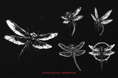 10 Bundle Dark Art Dragonfly Insect Devil Skull Flying Wing Product Image 5