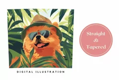 Tropical Tumbler Wrap, Chow Chow Dog Tumbler Sublimation Product Image 3