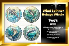 Beluga Whale Wind Spinner Sublimation - 04 Variations Product Image 1
