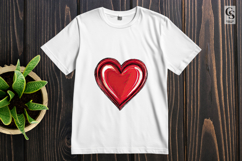 Hand Drawn Layered Red Heart Clipart Sublimation PNG Product Image 2
