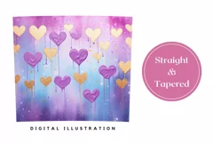Love Hearts Tumbler Template, Valentine's Day Sublimation Product Image 3