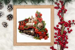 Christmas Trains Sublimation Clipart Product Image 3