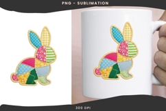 Patchwork rabbit png design for T-shirts Product Image 3