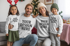 Christmas Family Matching T-Shirt Mockups | Holiday Group Product Image 1