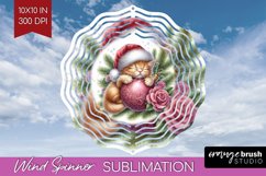 Christmas Animals Wind Spinner Sublimation PNG - Cute Round Product Image 1
