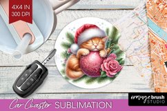 Christmas Animals Car Coaster - Cute Christmas Coaster PNG Product Image 1