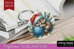 Christmas Animals Keychain PNG - Cute Christmas Keychain Product Image 1