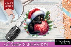 Christmas Animals Car Coaster - Cute Christmas Coaster PNG Product Image 1