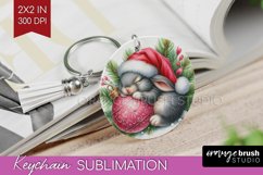 Christmas Animals Keychain PNG - Cute Christmas Keychain Product Image 1