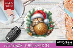 Christmas Animals Car Coaster - Cute Christmas Coaster PNG Product Image 1