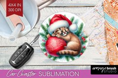 Christmas Animals Car Coaster - Cute Christmas Coaster PNG Product Image 1