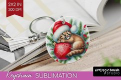 Christmas Animals Keychain PNG - Cute Christmas Keychain Product Image 1