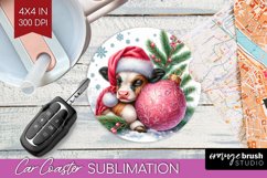 Christmas Animals Car Coaster - Cute Christmas Coaster PNG Product Image 1