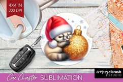 Christmas Animals Car Coaster - Cute Christmas Coaster PNG Product Image 1