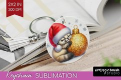 Christmas Animals Keychain PNG - Cute Christmas Keychain Product Image 1