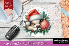 Christmas Animals Car Coaster - Cute Christmas Coaster PNG Product Image 1