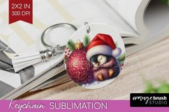 Christmas Animals Keychain PNG - Cute Christmas Keychain Product Image 1