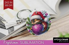 Christmas Animals Keychain PNG - Cute Christmas Keychain Product Image 1