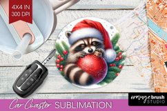 Christmas Animals Car Coaster - Cute Christmas Coaster PNG Product Image 1