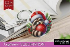 Christmas Animals Keychain PNG - Cute Christmas Keychain Product Image 1