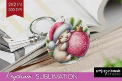 Christmas Animals Keychain PNG - Cute Christmas Keychain Product Image 1