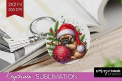 Christmas Animals Keychain PNG - Cute Christmas Keychain Product Image 1