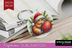 Christmas Animals Keychain PNG - Cute Christmas Keychain Product Image 1