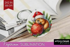 Christmas Animals Keychain PNG - Cute Christmas Keychain Product Image 1