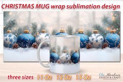 Christmas Mug Wrap Sublimation Template| Mug PNG Watercolor Product Image 1