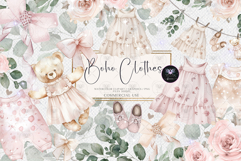 Boho Clothes Baby Girl Clipart bundle Product Image 1
