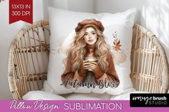 Coffee Girl Pillow Sublimation - Coffee Lover Pillow Cover Product Image 1