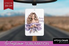 Coffee Girl Air Freshener PNG - Coffee Lover PNG Sublimation Product Image 1
