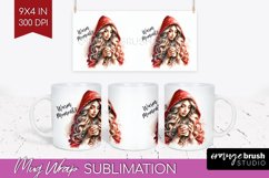 Coffee Girl Mug Wrap - Coffee Lover Mug PNG Sublimation Product Image 1