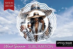 Coffee Girl Wind Spinner Sublimation PNG - Coffee Lover Product Image 1