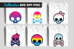 SUBL LGBT tri-color cartoon skull pan, trans, or bi colors Product Image 1