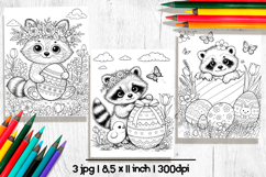 Easter coloring pages, Cute raccoon coloring pages Product Image 1