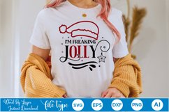 I&#039;m freaking jolly SVG Design | Christmas SVG Design Product Image 3