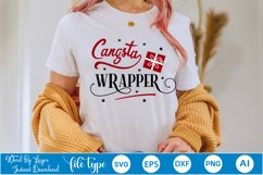 Gangsta Wrapper SVG Design | Christmas SVG Design Product Image 3