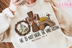 Matthew 28:6 He Is Not Here He Has Risen PNG Product Image 2