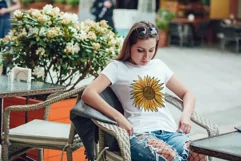 Sunflower Sublimation design. Flower clipart. Floral PNG Product Image 5