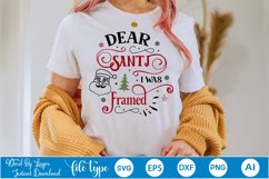 Dear Santa I Was Framed SVG Design | Christmas SVG Design Product Image 3