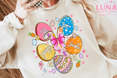 Happy Easter Png, preppy Easter Png, Coquette Egg png Product Image 2