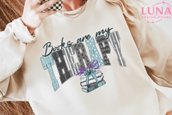 Book Are My Therapy Png, Flower Book Png, Book Png Design Product Image 2