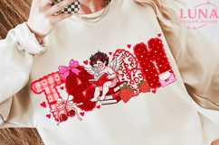 Preppy Teacher Valentine Png Bundle, Coquette Teach Png Product Image 1